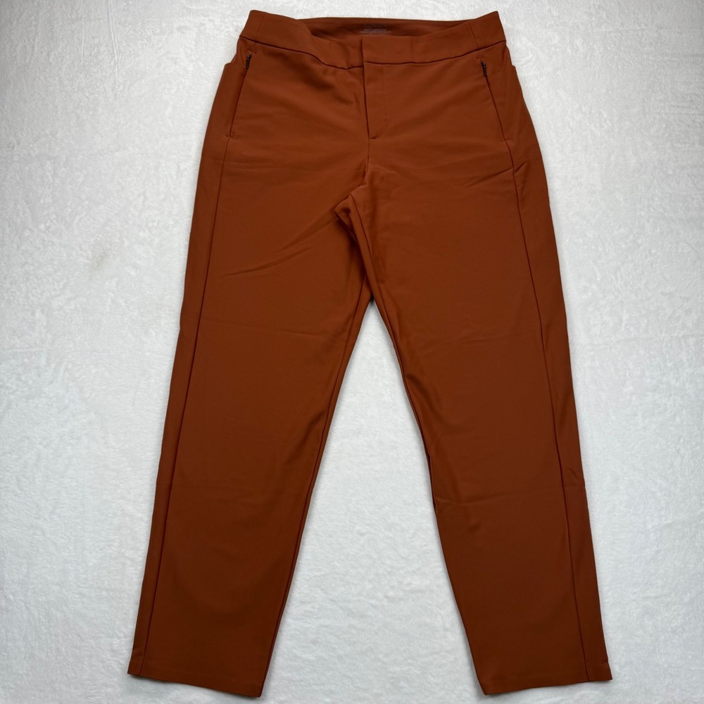Athleta Stellar Skinny Trouser Stretch Commuter Career Pants Rust Size‎ 14